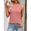 imageANRABESS Womens Tank Tops Summer Sleeveless Dressy Casual Blouse Keyhole Neck Ladies Business Cute Shirts 2026 Trendy OutfitsCoral
