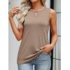 imageANRABESS Womens Tank Tops Summer Sleeveless Dressy Casual Blouse Keyhole Neck Ladies Business Cute Shirts 2026 Trendy OutfitsLight Khaki