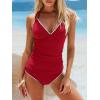 imageANRABESS Womens Tankini SetTummy Control Two Piece SwimsuitPerfect for Beach VacationVersatile Summer Bathing Suit 2026Red