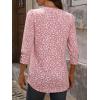 imageANRABESS Womens Tops 34 Sleeve Casual Henley Shirts V Neck Buttons Dressy Work Business Blouses 2026 Spring Trendy ClothesFloral Pink