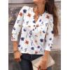 imageANRABESS Womens Tops 34 Sleeve Casual Henley Shirts V Neck Buttons Dressy Work Business Blouses 2026 Spring Trendy ClothesFlower