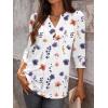 imageANRABESS Womens Tops 34 Sleeve Casual Henley Shirts V Neck Buttons Dressy Work Business Blouses 2026 Spring Trendy ClothesFlower