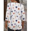 imageANRABESS Womens Tops 34 Sleeve Casual Henley Shirts V Neck Buttons Dressy Work Business Blouses 2026 Spring Trendy ClothesFlower