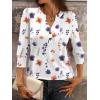imageANRABESS Womens Tops 34 Sleeve Casual Henley Shirts V Neck Buttons Dressy Work Business Blouses 2026 Spring Trendy ClothesFlower