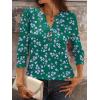 imageANRABESS Womens Tops 34 Sleeve Casual Henley Shirts V Neck Buttons Dressy Work Business Blouses 2026 Spring Trendy ClothesGreen Purple Floral