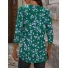 imageANRABESS Womens Tops 34 Sleeve Casual Henley Shirts V Neck Buttons Dressy Work Business Blouses 2026 Spring Trendy ClothesGreen Purple Floral