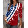 imageANRABESS Womens Tops 34 Sleeve Casual Henley Shirts V Neck Buttons Dressy Work Business Blouses 2026 Spring Trendy ClothesStar