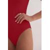 imageANRABESS Womens V Neck Bodysuits Short Sleeve Slim Fit Going Out Body Suit Tops 2026 Summer Outfits for Daily Work TravelRed