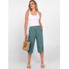 imageANRABESS Womens Wide Leg Capri Pants Elastic Waist Casual Loose Lounge Trousers 2026 Summer Flowy Beach Vacation ClothesLake