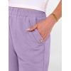 imageANRABESS Womens Wide Leg Capri Pants Elastic Waist Casual Loose Lounge Trousers 2026 Summer Flowy Beach Vacation ClothesLight Purple
