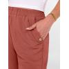 imageANRABESS Womens Wide Leg Capri Pants Elastic Waist Casual Loose Lounge Trousers 2026 Summer Flowy Beach Vacation ClothesOrange Red