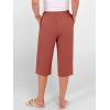 imageANRABESS Womens Wide Leg Capri Pants Elastic Waist Casual Loose Lounge Trousers 2026 Summer Flowy Beach Vacation ClothesOrange Red