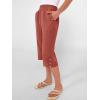 imageANRABESS Womens Wide Leg Capri Pants Elastic Waist Casual Loose Lounge Trousers 2026 Summer Flowy Beach Vacation ClothesOrange Red