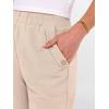 imageANRABESS Womens Wide Leg Capri Pants Elastic Waist Casual Loose Lounge Trousers 2026 Summer Flowy Beach Vacation ClothesParchment