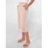 imageANRABESS Womens Wide Leg Capri Pants Elastic Waist Casual Loose Lounge Trousers 2026 Summer Flowy Beach Vacation ClothesParchment