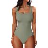 imageANRABESS Bodysuits for Women Soft Cozy Ribbed Knit Scoop Neck Sleeveless Tank Top Versatile for Daily Work TravelSage Green
