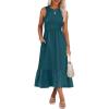 imageANRABESS Women Midi Dresses 2026 Summer Casual Sleeveless Sundress High Neck Tank Top Racerback Flowy Beach Dress  PocketsLake Blue