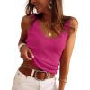 imageANRABESS Women Tank Tops Scoop Neck Ribbed Knit Summer Sweater 2026 Sleeveless Casual Shirts Cute Beach Vacation ClothesHot Pink