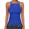imageANRABESS Womens Camis Spaghetti Straps Tank Tops High Square Neck Sleeveless Racerback Camisole Shirts Summer Basic TeeRoyal Blue