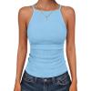 imageANRABESS Womens Camis Spaghetti Straps Tank Tops High Square Neck Sleeveless Racerback Camisole Shirts Summer Basic TeeSky Blue