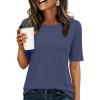 imageANRABESS Womens Half Sleeve Tops Crewneck Shirts Basic Fit Tee Trendy 2026 Spring Summer Business Casual TShirtsBlue Gray