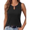 imageANRABESS Womens Tank Tops Summer Sleeveless Dressy Casual Blouse Keyhole Neck Ladies Business Cute Shirts 2026 Trendy OutfitsBlack