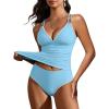 imageANRABESS Womens Tankini SetTummy Control Two Piece SwimsuitPerfect for Beach VacationVersatile Summer Bathing Suit 2026Light Blue