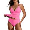 imageANRABESS Womens Tankini SetTummy Control Two Piece SwimsuitPerfect for Beach VacationVersatile Summer Bathing Suit 2026Light Pink