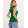 image:imageANRABESS Mock Neck Tank Tops for Women Ribbed Knit Sleeveless Top Slim Fit 2026 Summer Casual Basic Layer ShirtsGreen