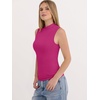 image:imageANRABESS Mock Neck Tank Tops for Women Ribbed Knit Sleeveless Top Slim Fit 2026 Summer Casual Basic Layer ShirtsHot Pink