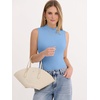 image:imageANRABESS Mock Neck Tank Tops for Women Ribbed Knit Sleeveless Top Slim Fit 2026 Summer Casual Basic Layer ShirtsLight Blue
