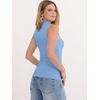 image:imageANRABESS Mock Neck Tank Tops for Women Ribbed Knit Sleeveless Top Slim Fit 2026 Summer Casual Basic Layer ShirtsLight Blue