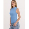 image:imageANRABESS Mock Neck Tank Tops for Women Ribbed Knit Sleeveless Top Slim Fit 2026 Summer Casual Basic Layer ShirtsLight Blue