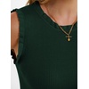 image:imageANRABESS Ribbed Tank Tops for Women Crew Neck Ruffle Sweater Vest Cute Sleeveless Shirts 2026 Summer Business Casual OutfitsDeep Green