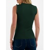 image:imageANRABESS Ribbed Tank Tops for Women Crew Neck Ruffle Sweater Vest Cute Sleeveless Shirts 2026 Summer Business Casual OutfitsDeep Green