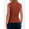 image:imageANRABESS Ribbed Tank Tops for Women Crew Neck Ruffle Sweater Vest Cute Sleeveless Shirts 2026 Summer Business Casual OutfitsRust