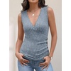 image:imageANRABESS Tank Tops for Women V Neck Sexy Ribbed Knit Slim Fitted Sleeveless Shirts 2026 Summer Dressy Casual Trendy OutfitsBlue