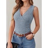 image:imageANRABESS Tank Tops for Women V Neck Sexy Ribbed Knit Slim Fitted Sleeveless Shirts 2026 Summer Dressy Casual Trendy OutfitsBlue