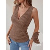 image:imageANRABESS Tank Tops for Women V Neck Sexy Ribbed Knit Slim Fitted Sleeveless Shirts 2026 Summer Dressy Casual Trendy OutfitsBrown