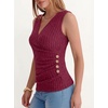 image:imageANRABESS Tank Tops for Women V Neck Sexy Ribbed Knit Slim Fitted Sleeveless Shirts 2026 Summer Dressy Casual Trendy OutfitsBurgundy