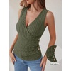 image:imageANRABESS Tank Tops for Women V Neck Sexy Ribbed Knit Slim Fitted Sleeveless Shirts 2026 Summer Dressy Casual Trendy OutfitsDeep Green