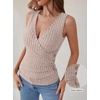 image:imageANRABESS Tank Tops for Women V Neck Sexy Ribbed Knit Slim Fitted Sleeveless Shirts 2026 Summer Dressy Casual Trendy OutfitsLight Khaki