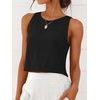 image:imageANRABESS Women Crop Tank Tops High Neck Sleeveless Shirts 2026 Summer Outfits Casual Blouse Beach Vacation ClothesBlack