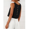 image:imageANRABESS Women Crop Tank Tops High Neck Sleeveless Shirts 2026 Summer Outfits Casual Blouse Beach Vacation ClothesBlack