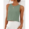 image:imageANRABESS Women Crop Tank Tops High Neck Sleeveless Shirts 2026 Summer Outfits Casual Blouse Beach Vacation ClothesLight Green
