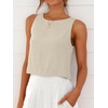 image:imageANRABESS Women Crop Tank Tops High Neck Sleeveless Shirts 2026 Summer Outfits Casual Blouse Beach Vacation ClothesLight Yellow