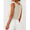 image:imageANRABESS Women Crop Tank Tops High Neck Sleeveless Shirts 2026 Summer Outfits Casual Blouse Beach Vacation ClothesLight Yellow