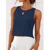 image:imageANRABESS Women Crop Tank Tops High Neck Sleeveless Shirts 2026 Summer Outfits Casual Blouse Beach Vacation ClothesNavy Blue