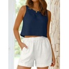 image:imageANRABESS Women Crop Tank Tops High Neck Sleeveless Shirts 2026 Summer Outfits Casual Blouse Beach Vacation ClothesNavy Blue