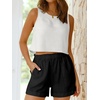 image:imageANRABESS Women Crop Tank Tops High Neck Sleeveless Shirts 2026 Summer Outfits Casual Blouse Beach Vacation ClothesWhite